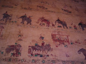 Mural paintings at Wat Pradu Songtham