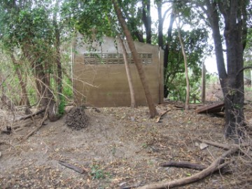 Construction on top of the mound