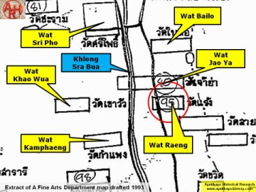 Detail of a 1993 Fine Arts Department map