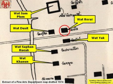 Detail of a 1974 Fine Arts Department map