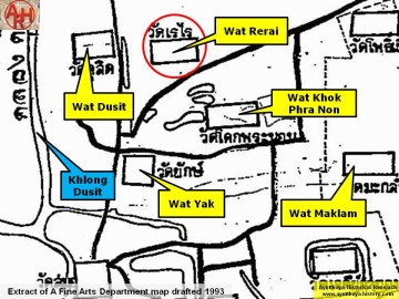 Detail of a 1993 Fine Arts Department map
