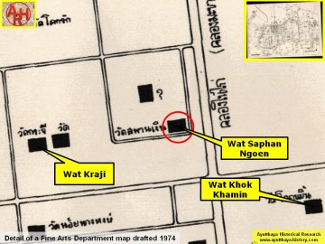 Detail of a 1974 Fine Arts Department map