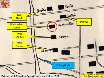 Detail of a 1974 Fine Arts Department map