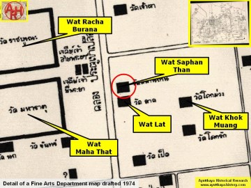 Detail of a 1974 Fine Arts Department map