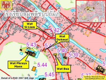 Detail of a 2007 Fine Arts Department GIS map