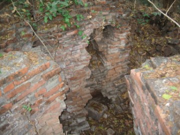 Brickwork of the chedi