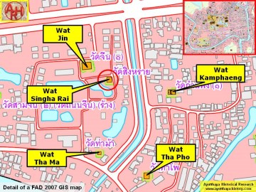 Detail of a 2007 Fine Arts Department GIS map
