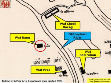 Detail of a 1974 Fine Arts Department map