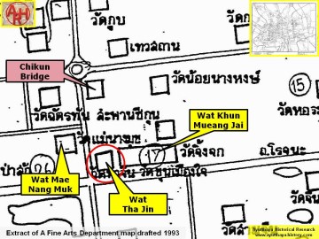 Detail of a 1993 Fine Arts Department map