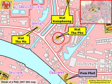 Detail of a 2007 Fine Arts Department GIS map