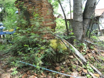 Part of a brick structure in situ