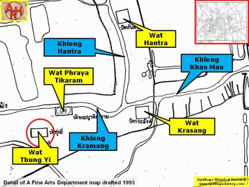 Detail of a 1993 Fine Arts Department map