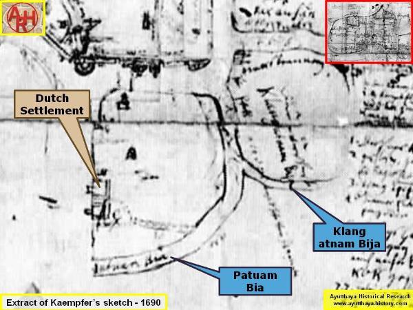 Extract of Engelbert Kaempfer's sketch drawn in June 1690