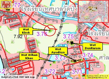 Detail of a 2007 Fine Arts Department GIS map
